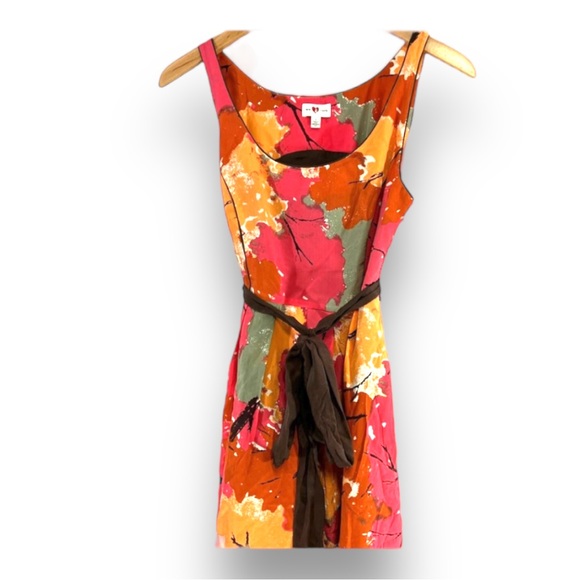 WE LOVE VERA  Silk Floral scoop neck sleeveless dress SZ 2 - Picture 6 of 9